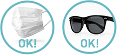 マスクOK! サングラスOK!